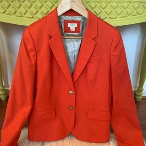 Poppy colored blazer from JCrew